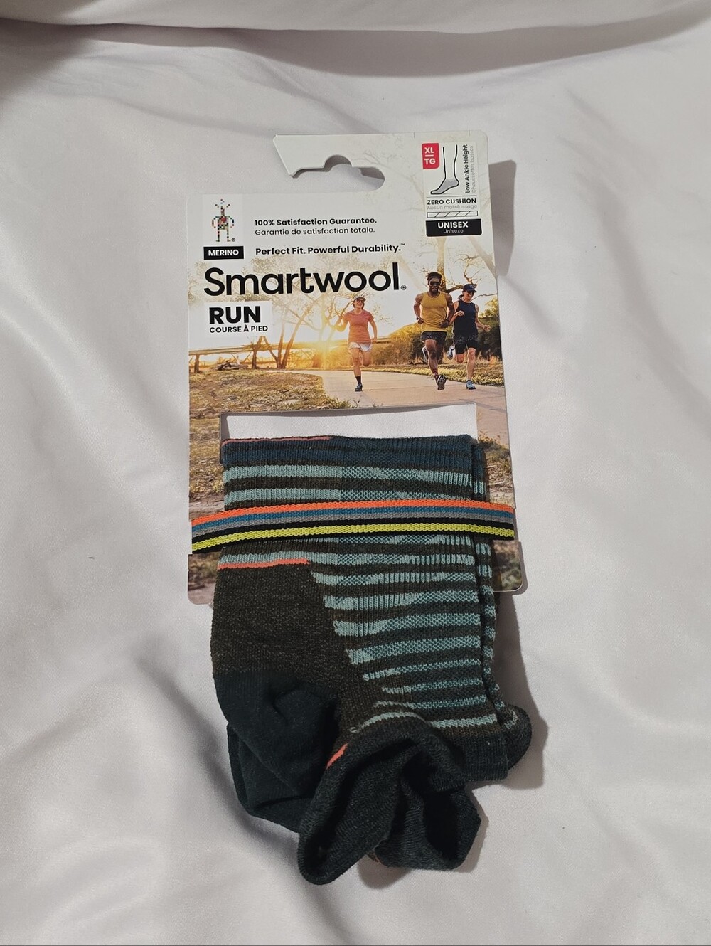 NWT Smartwool Run Low Ankle Height Zero Cushion 47% Merino Wool Socks Men XL